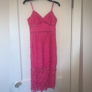 Pink lace dress